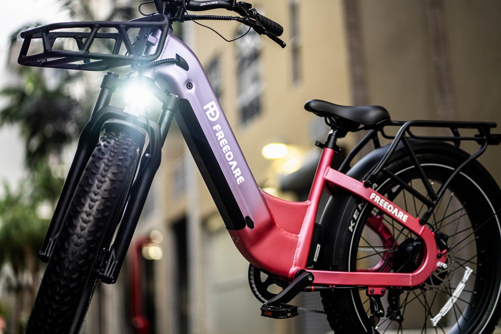 Freedare Eden Fat Tire Ebike Pink Electric Bike