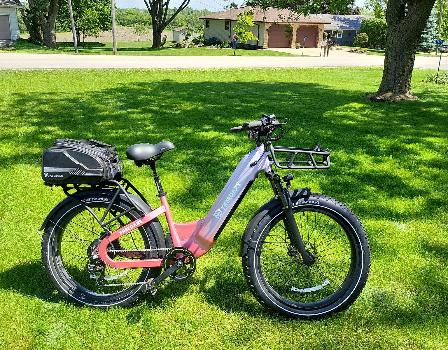 FREEDARE Gradient Pink Electric Bike for Adult