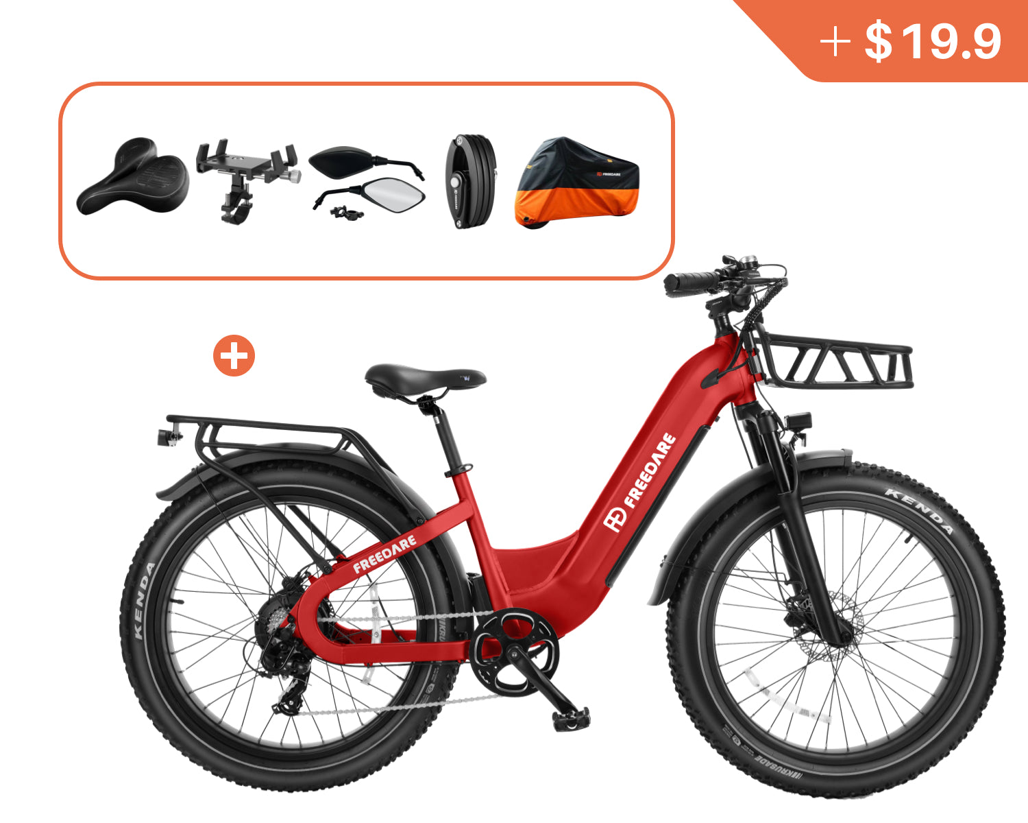 red electric bike for adult