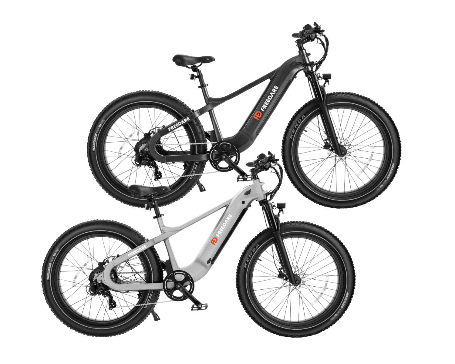 FD Bike Bundle丨Saiga All-Terrain FAT Tire Electric Bike Silver and Black